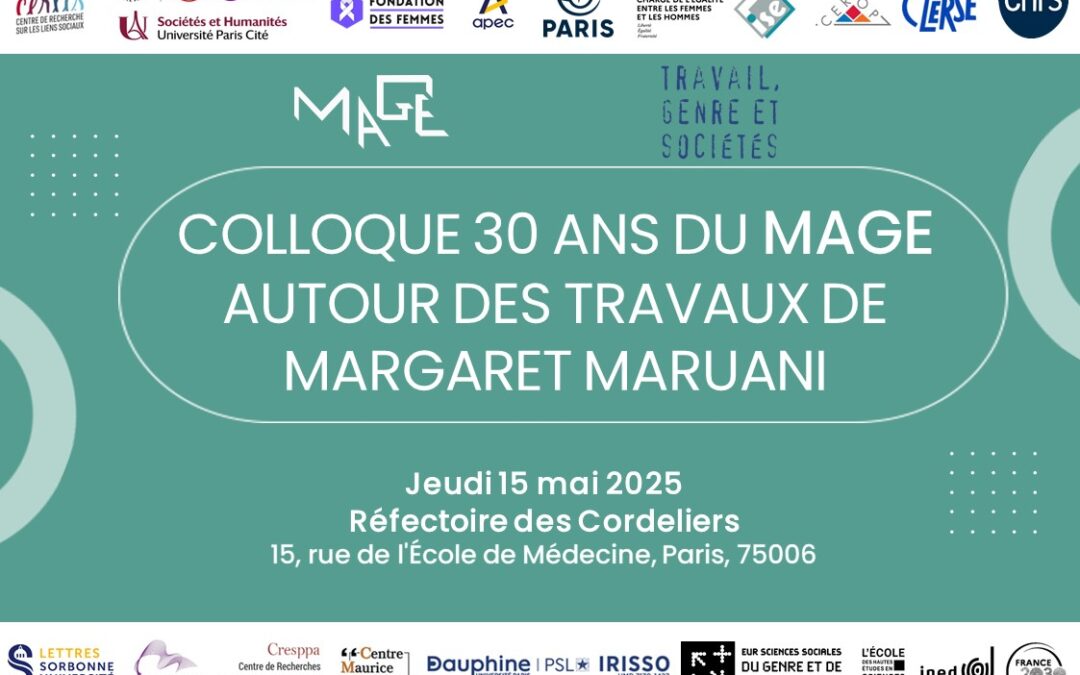 Colloque 30 ans du MAGE, autour des travaux de Margaret Maruani